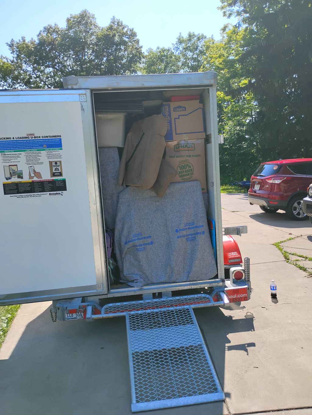 15 ft truck and trailer unload