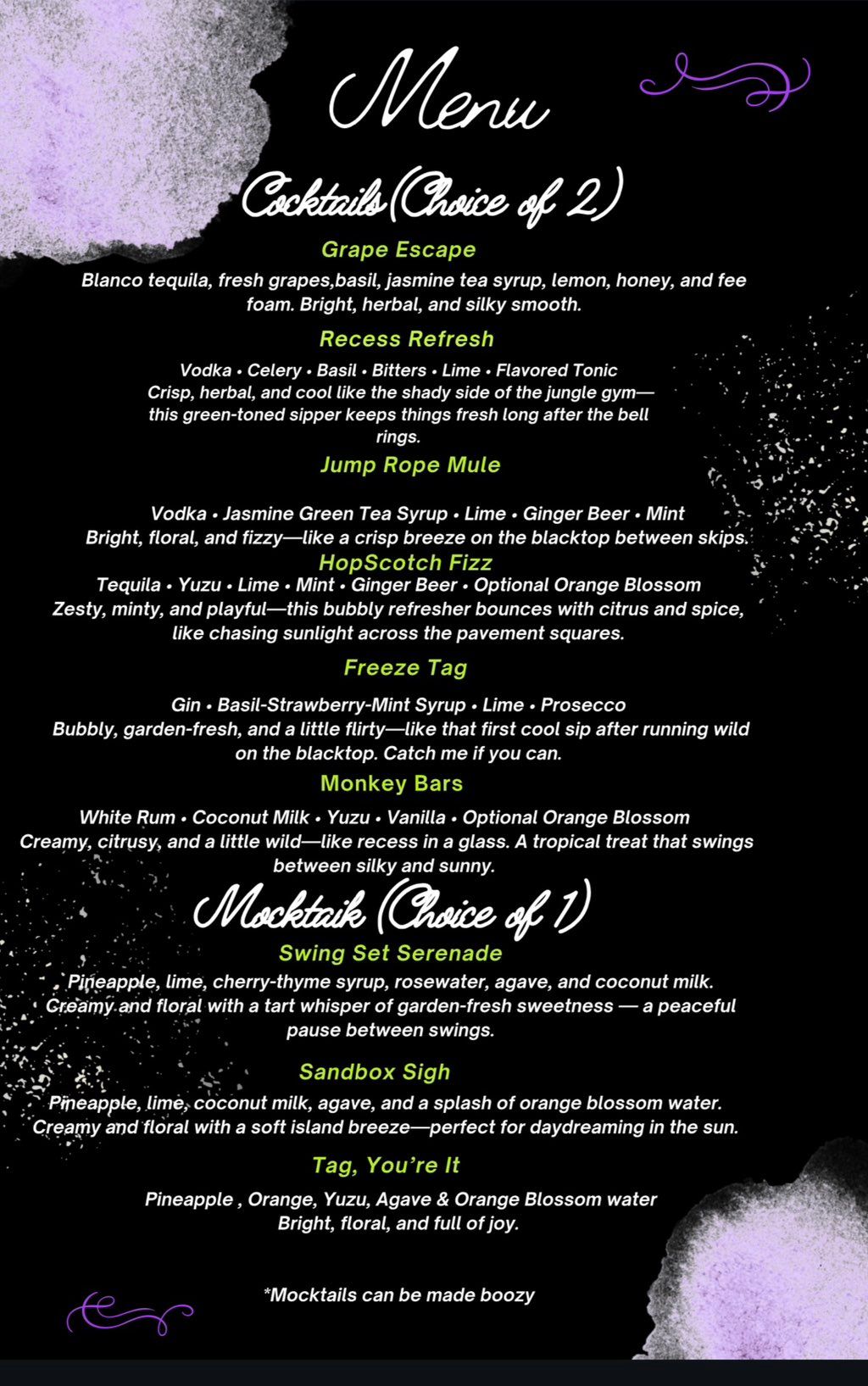 Another menu example 