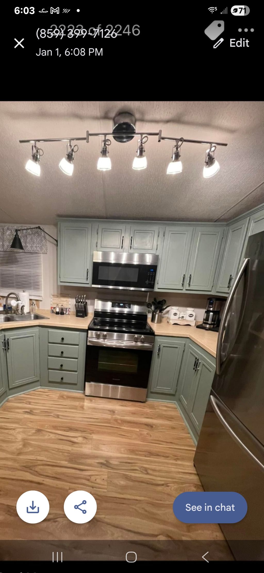 Painted cabinets for a customer