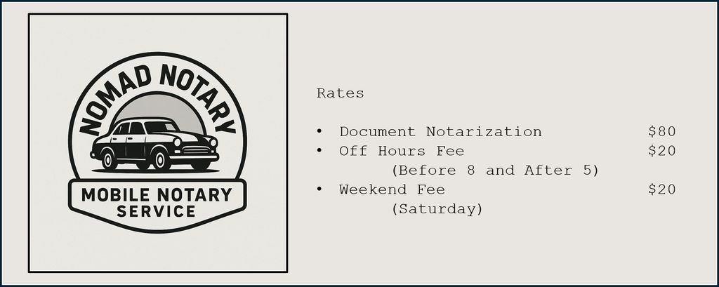 Rate Sheet