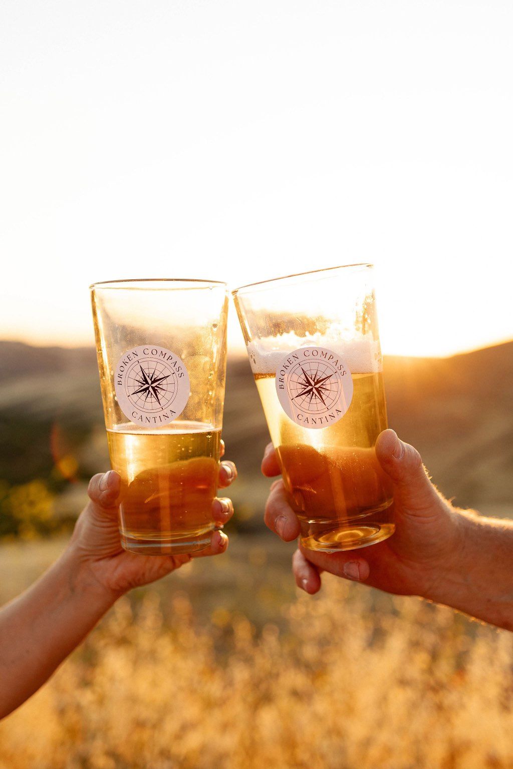 Cheers at Golden Hour