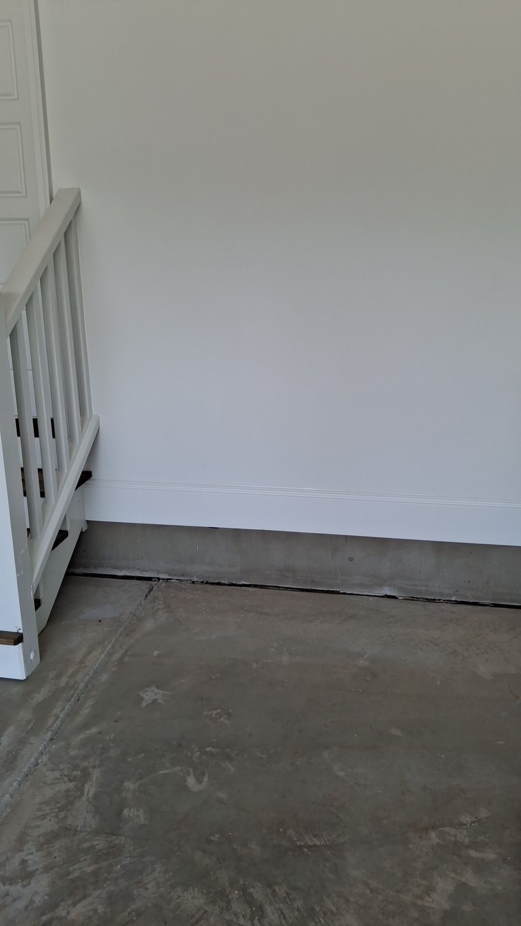 before utility sink in garage