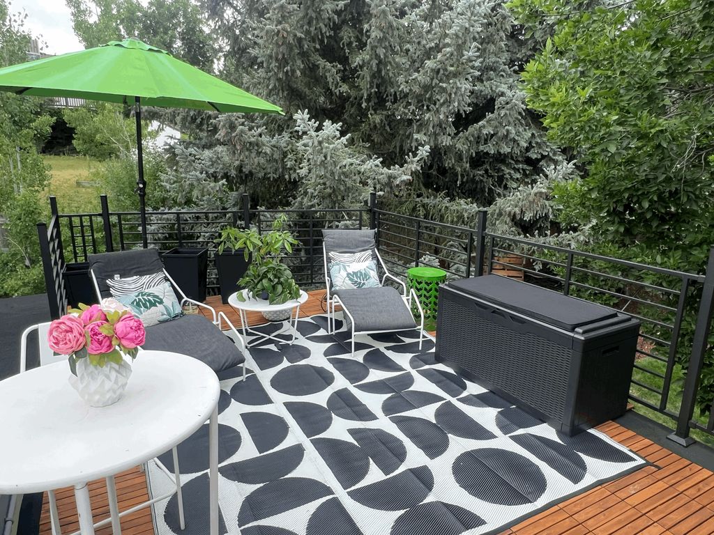 Revitalized rooftop deck. New roofing, brand new r