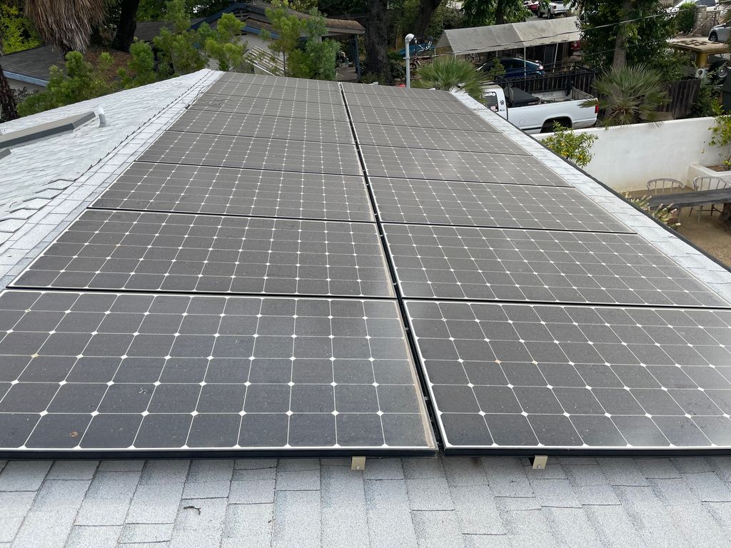 Dirty solar panels..