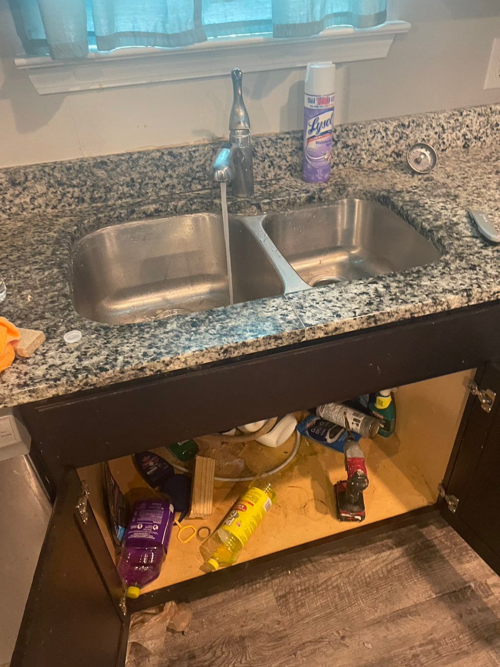 Under mount sink repair client was out of water fo