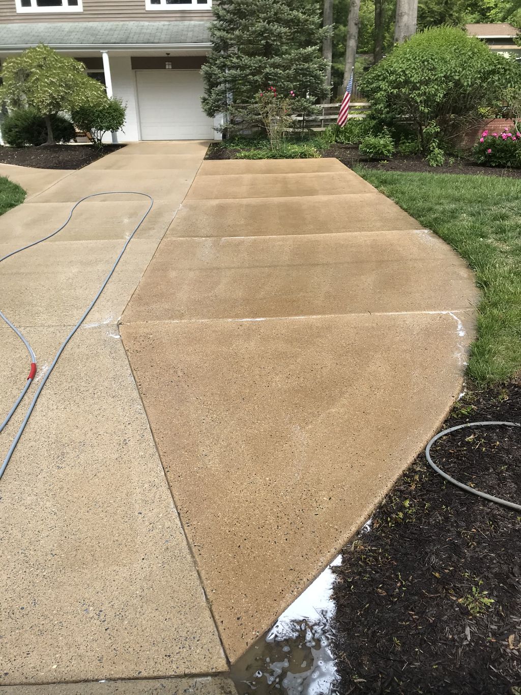 Driveway pressure washed in Plantation, FL. Remove