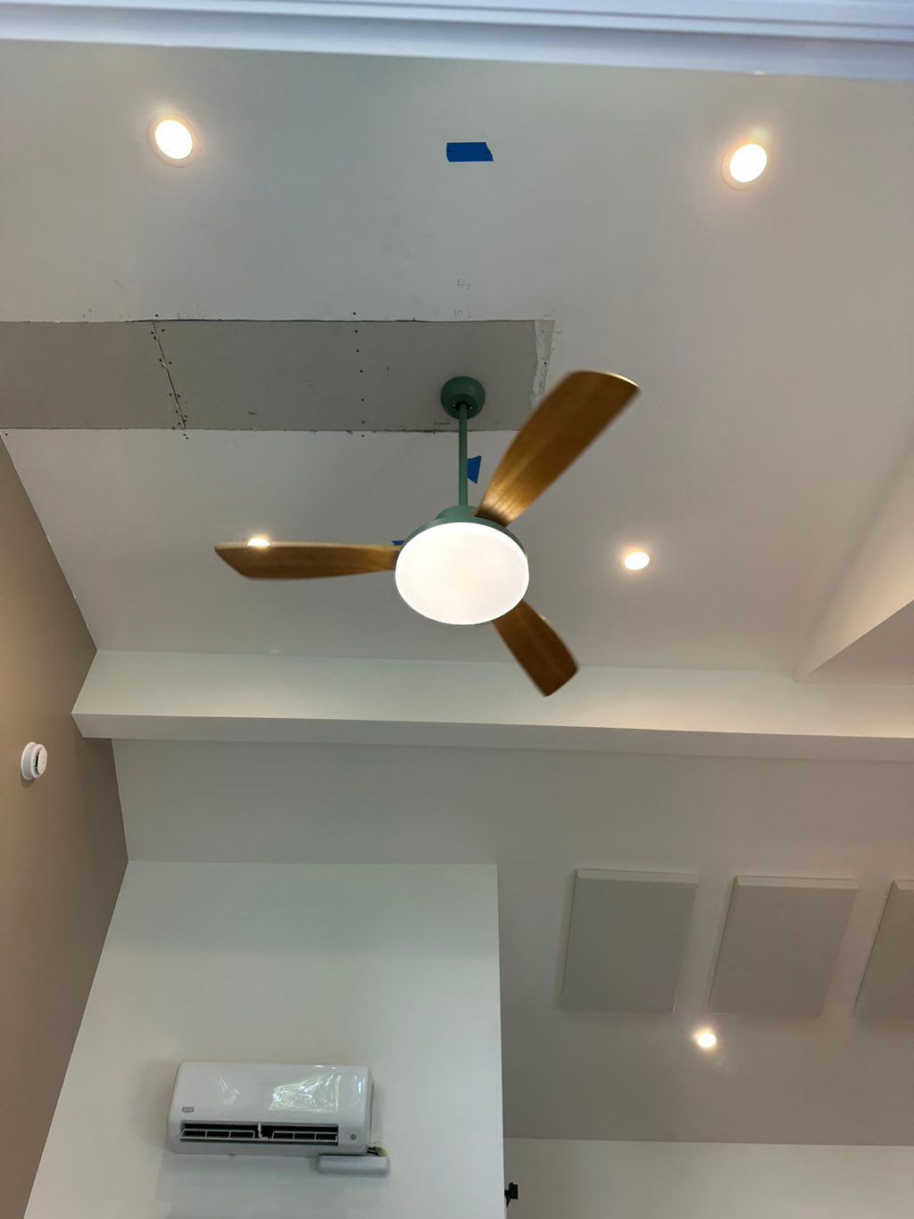 Fan installed now time for painting !
