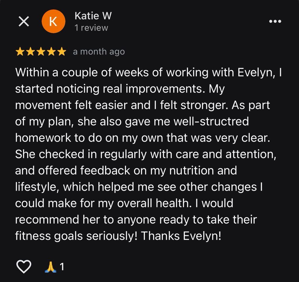 Client Review (found of Google Business: Evelyn S 