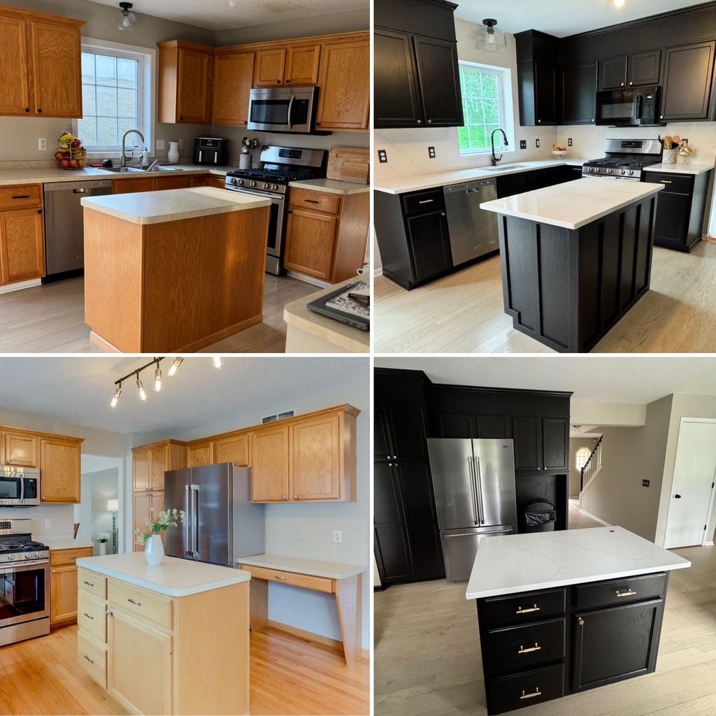 Brand new kitchen! We added to the top of the cabi