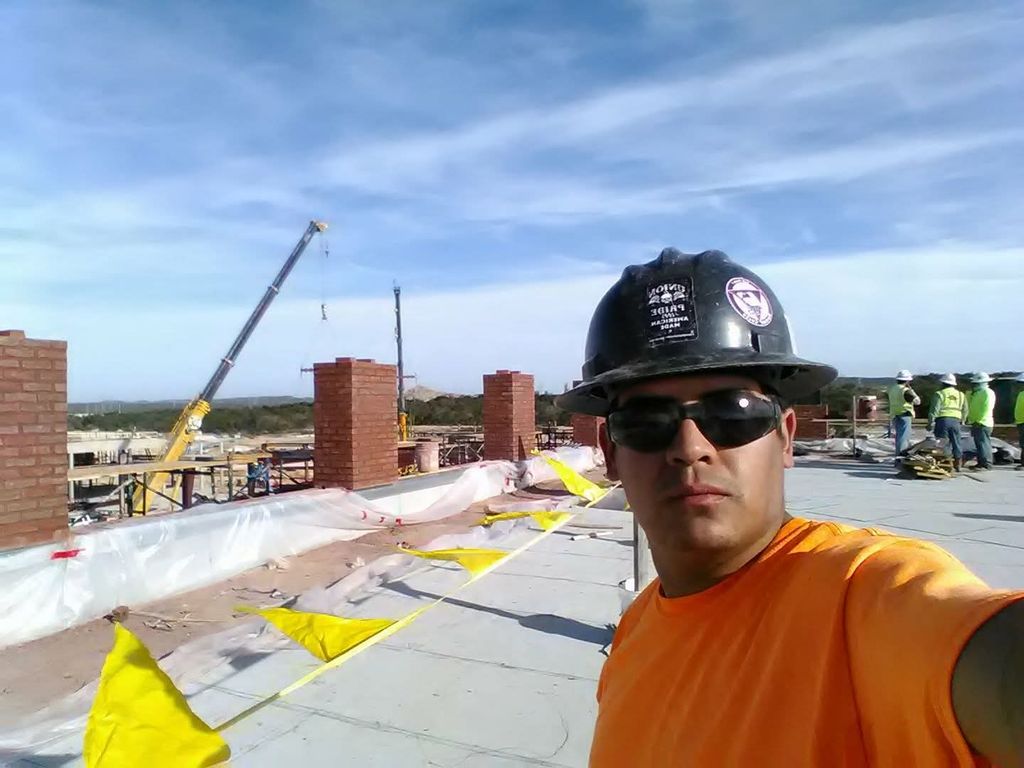 Cornerstone Christian School. Brick Columns on Roo