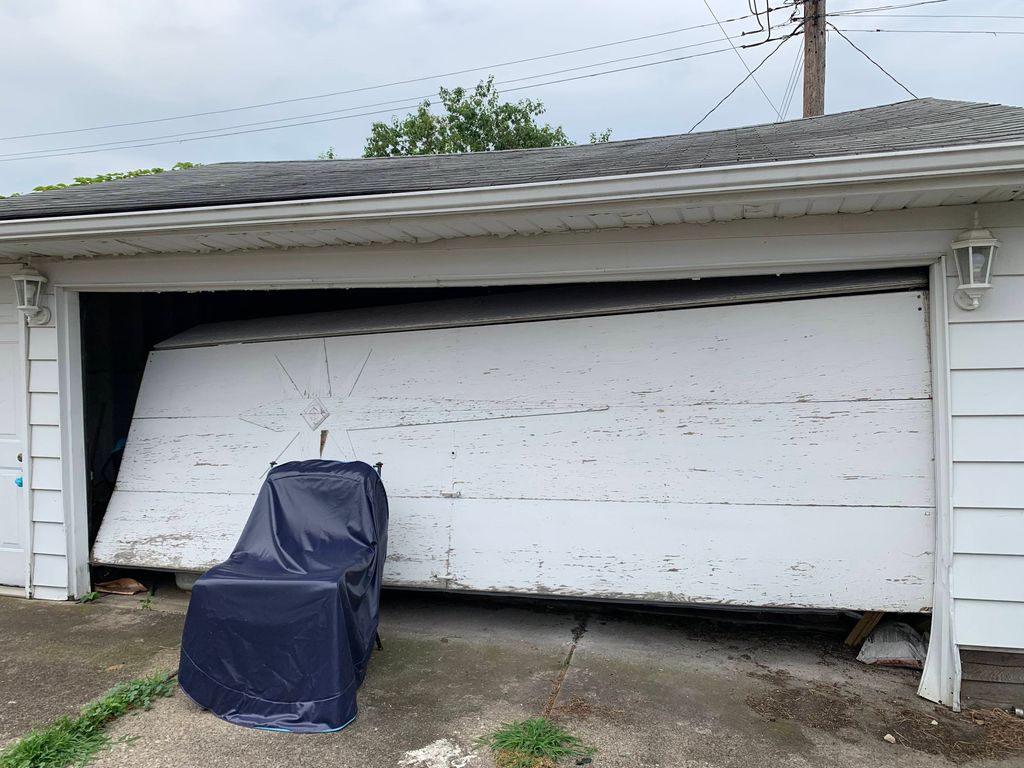 door off track before