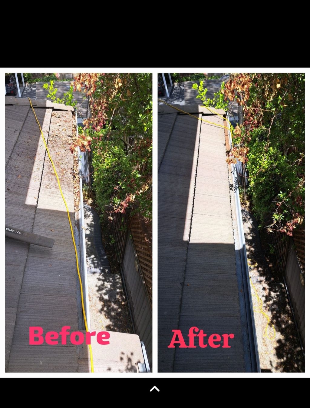 cleaning gutters.