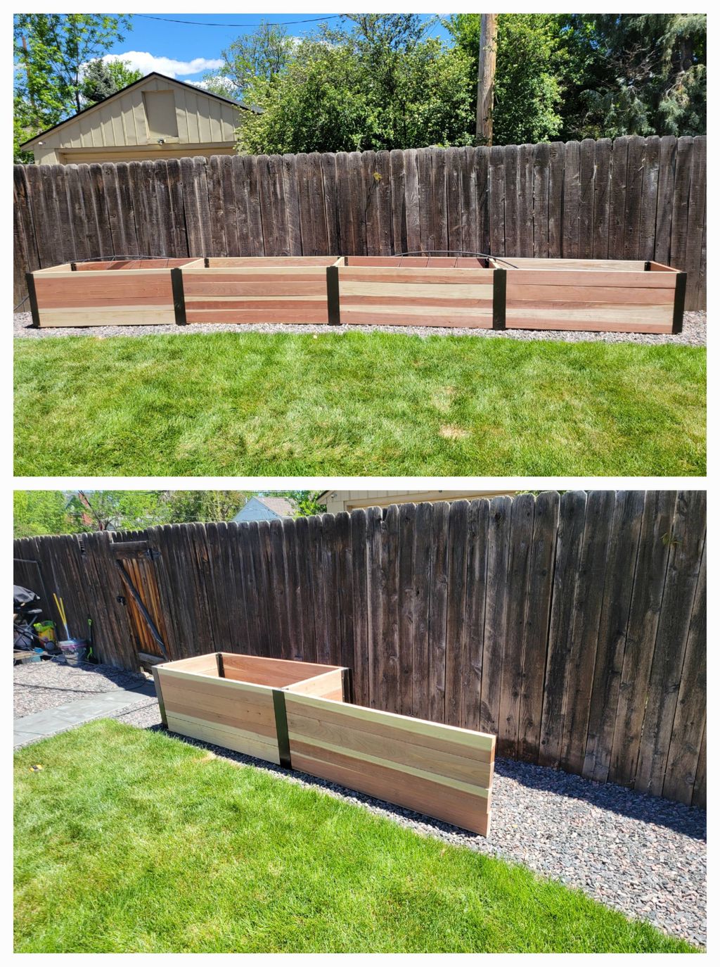 garden planters installation. 