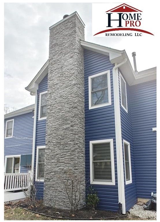 Vinyl siding and cultured stone