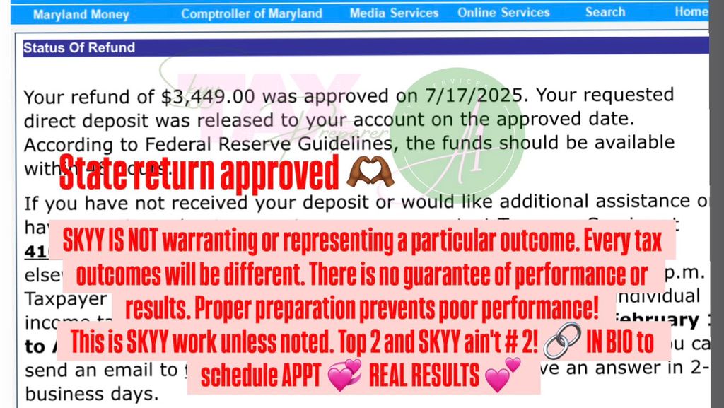 Maryland State Refund Approved 