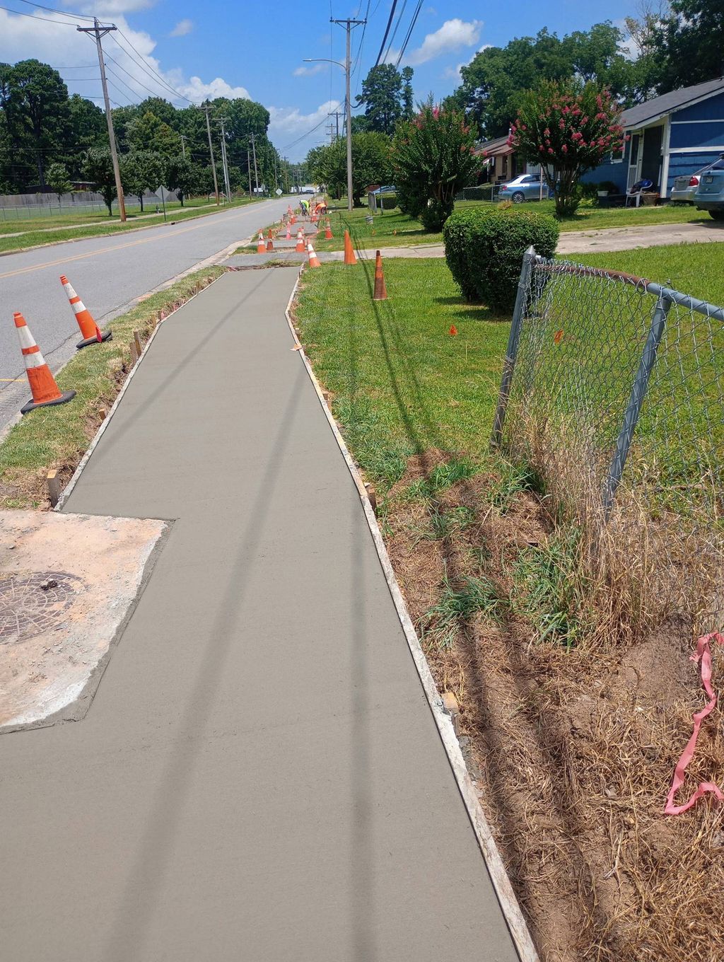 After sidewalk in North Little Rock 