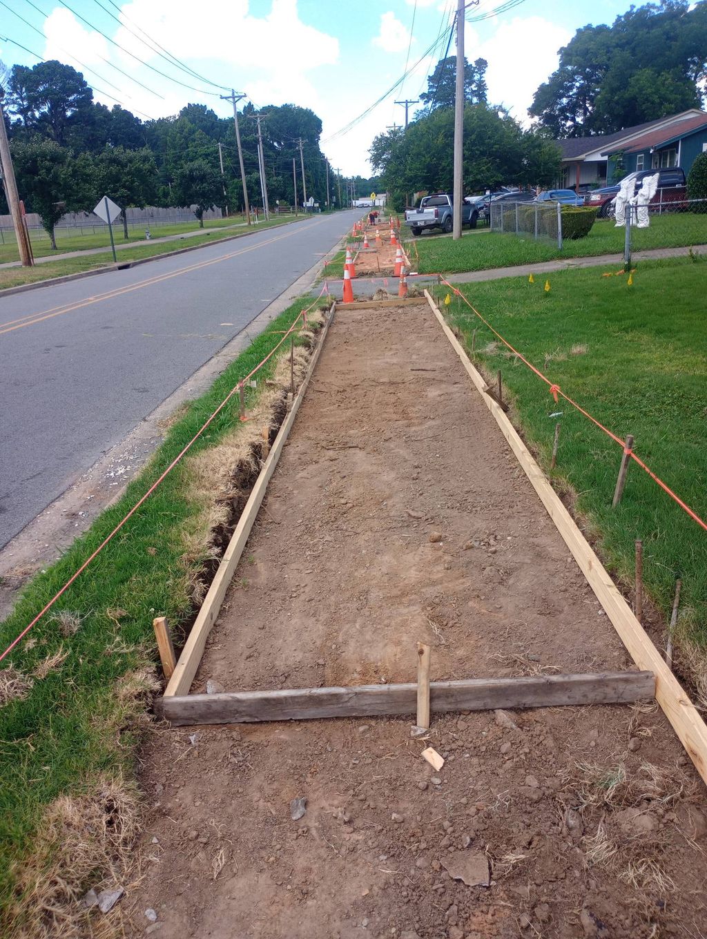 Before sidewalk in North Little Rock 