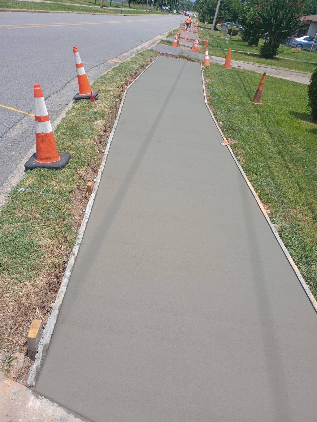 After sidewalk in North Little Rock 