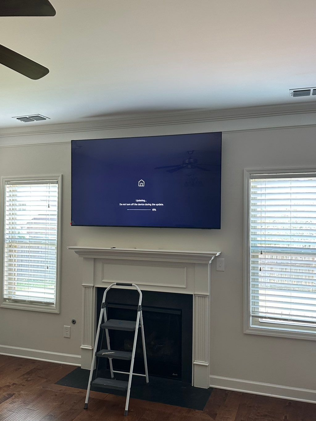 65” TV w/ tilted mount