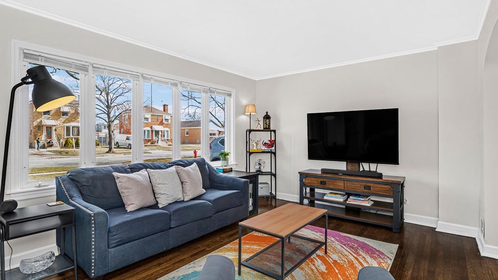 living room organization and staged for home sale