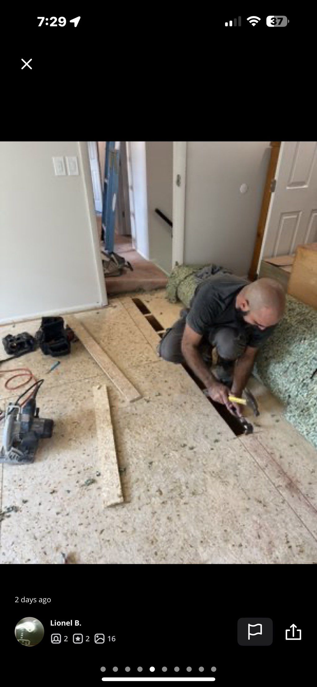 Carpet was being replaced soon so we were able to 