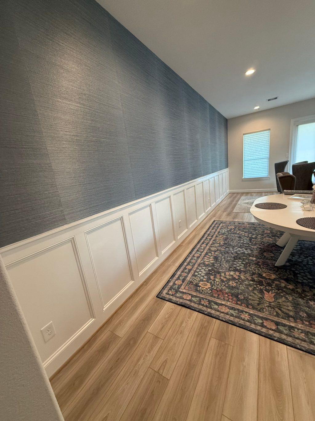 Wainscoting (wallpaper not done by me)
