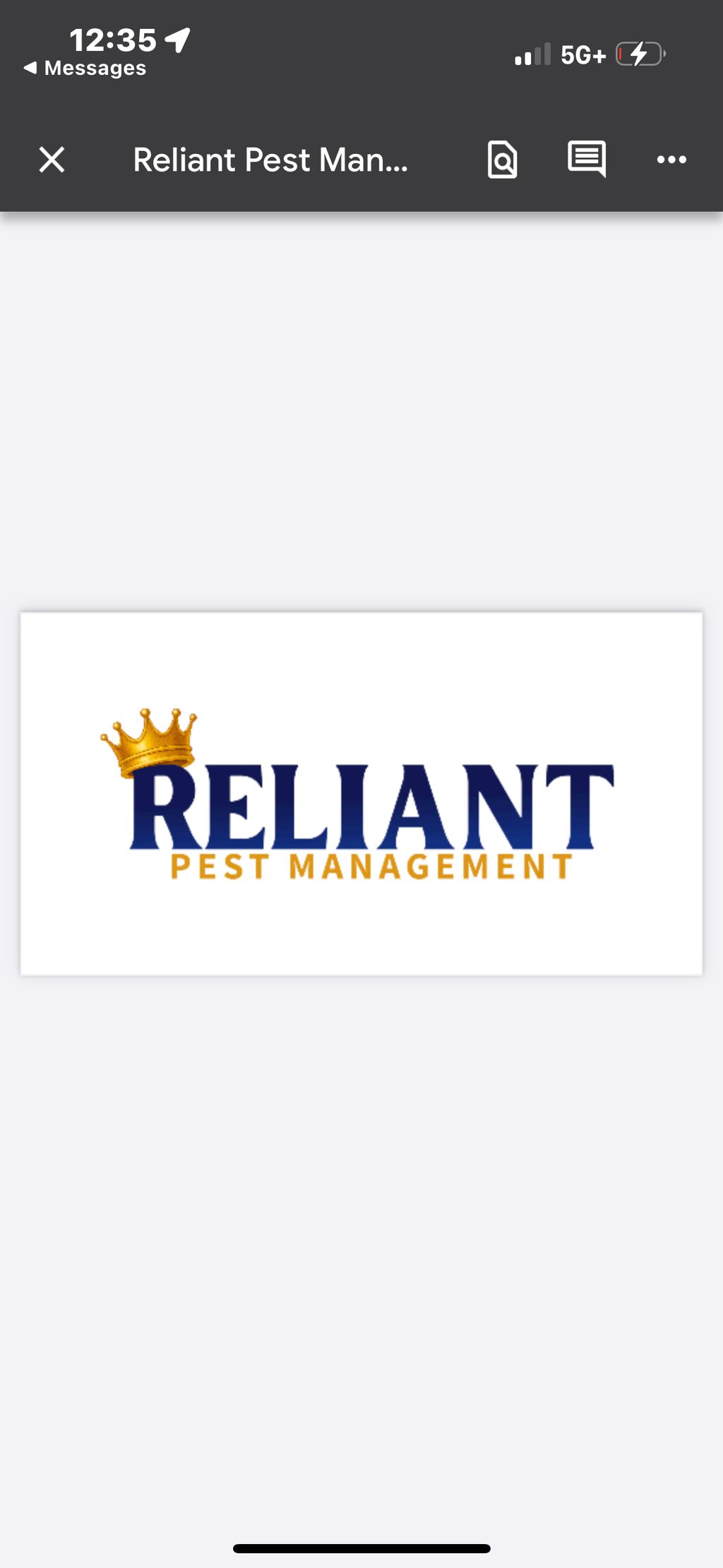 Reliant Pest Management has been in business for a
