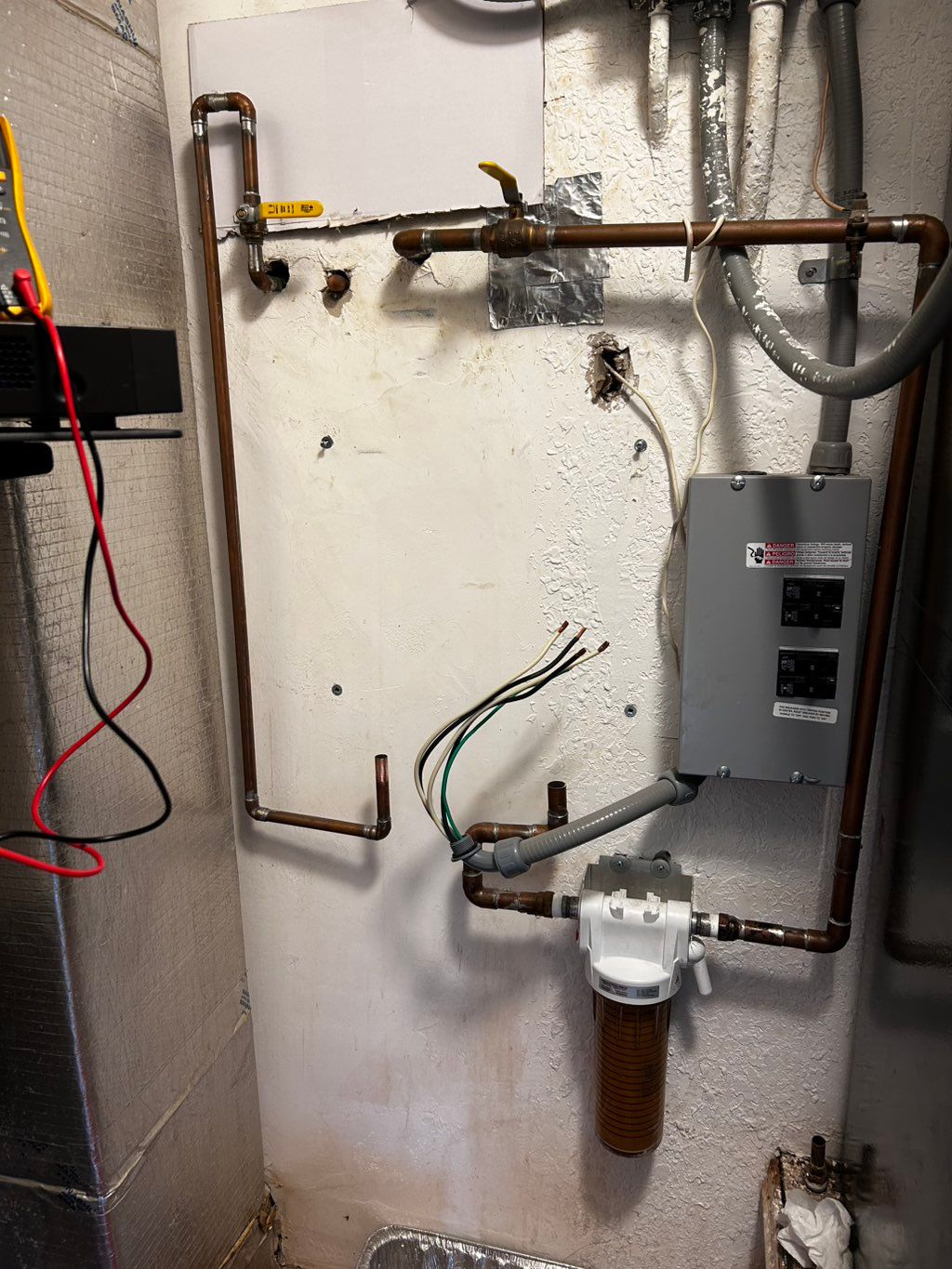 Unit removed and prepped for replacement 