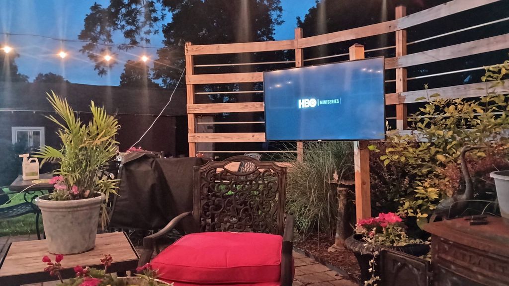 Removable Outdoor TV on decorative post
