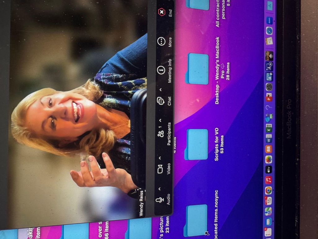 Sharing during virtual session 