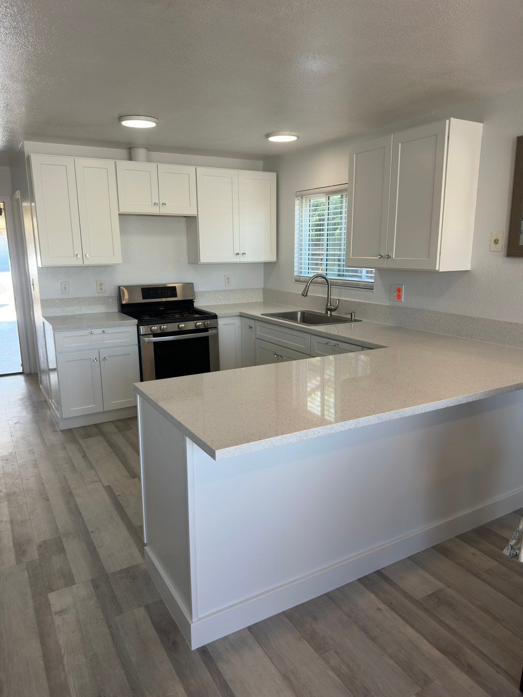 After installing the cabinets!