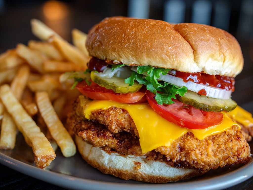 JBros Chicken Tender Burger $ Fries