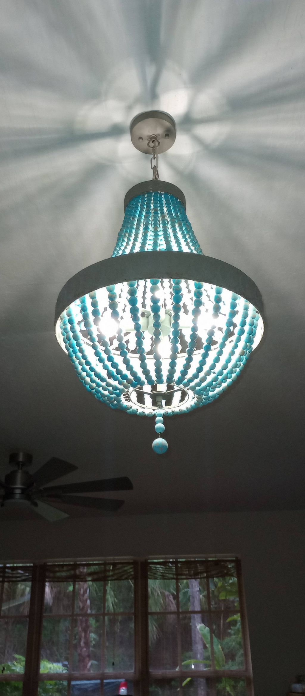 Chandelier installation 