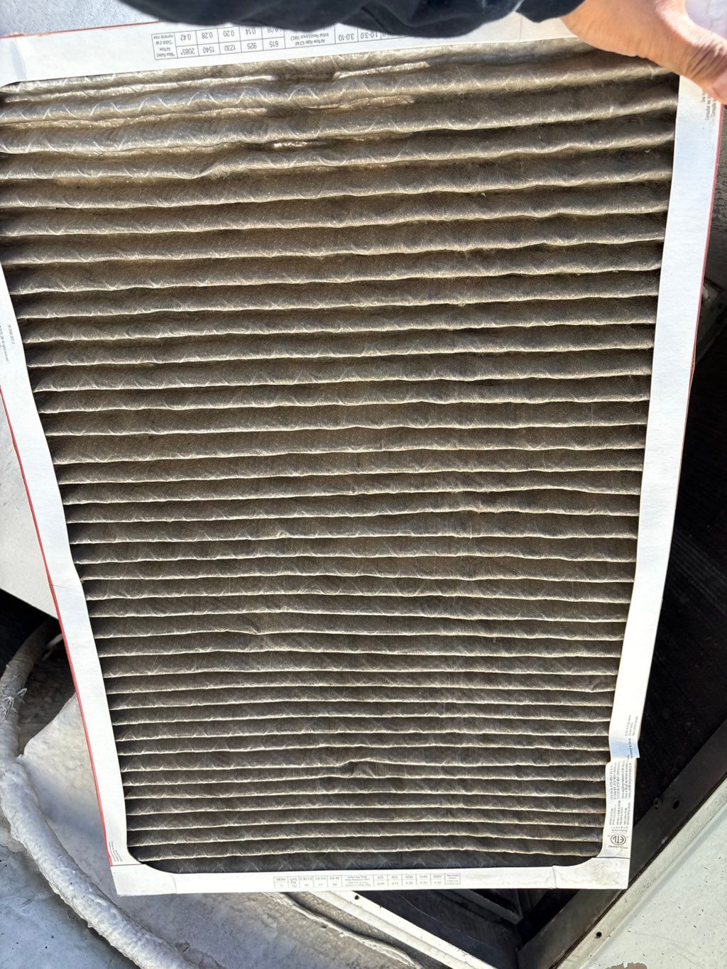Dirty filter. Needs to be replace every 3 months o