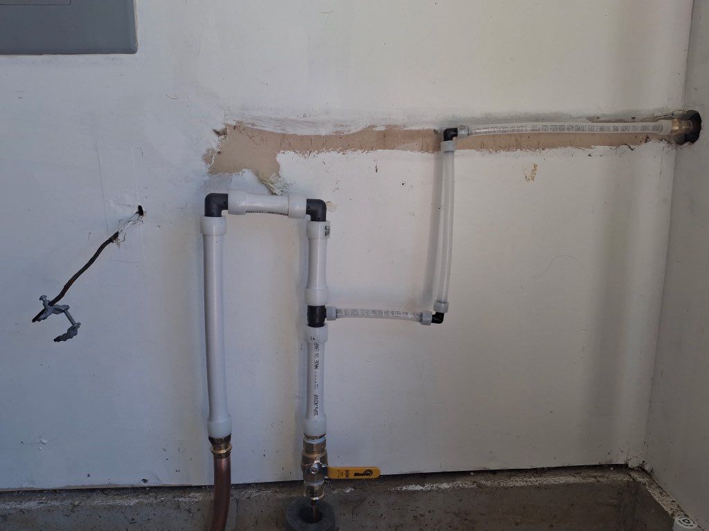After- new ball valve/ minor pipe repair 