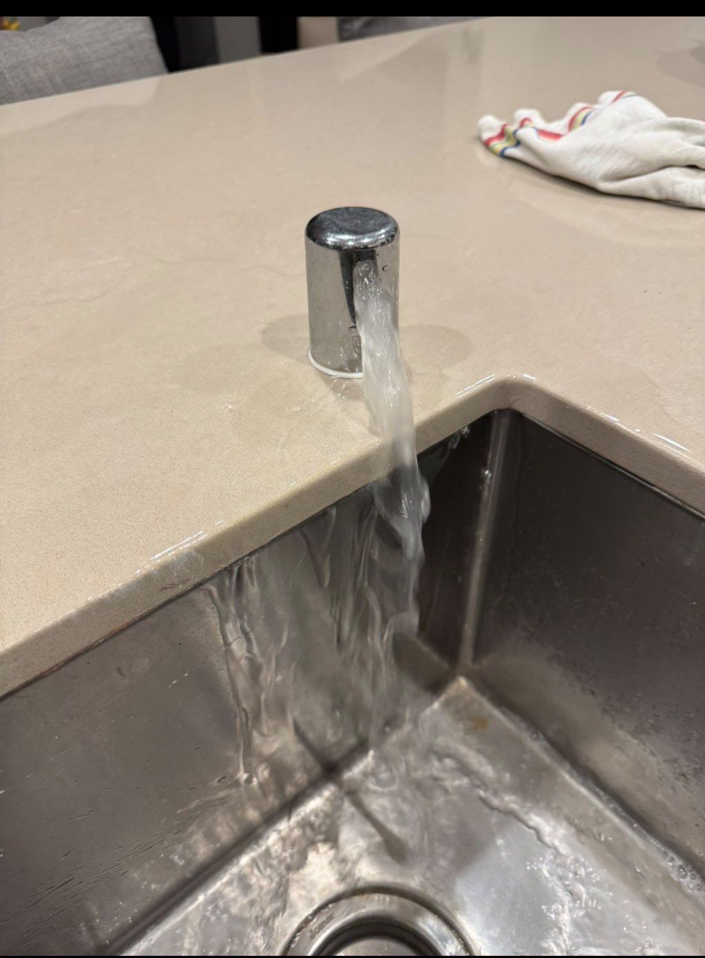 Customer sent me picture of Airgap overflowing int