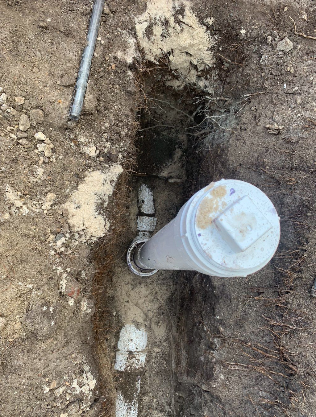 New sewer line 