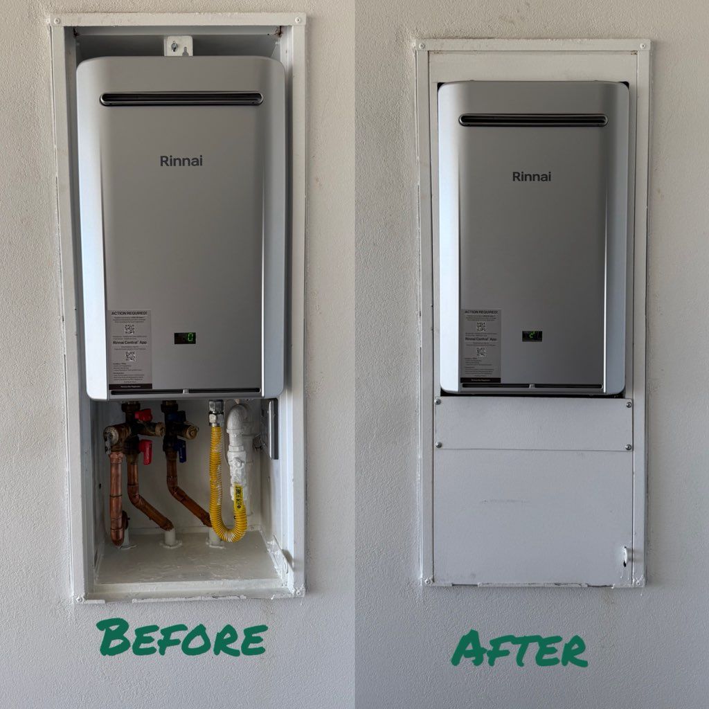 Completed water heater replacement 