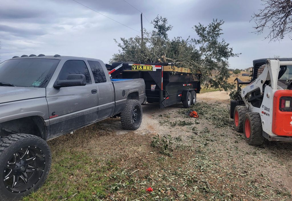 trailer loaded to the top. taken to mulching facil