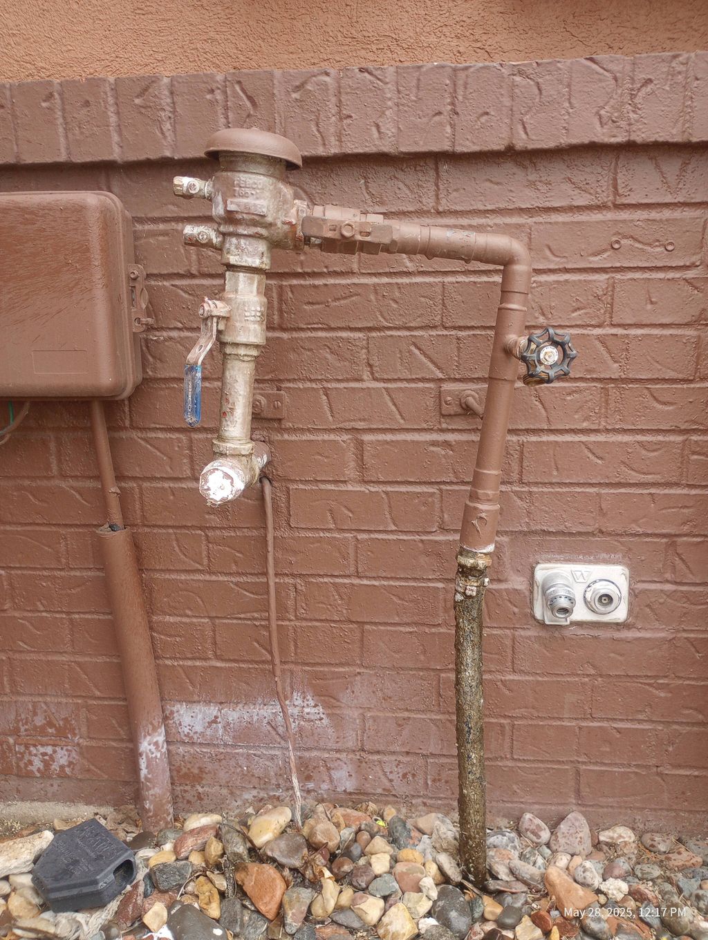 Frozen and misaligned vacuum breaker.