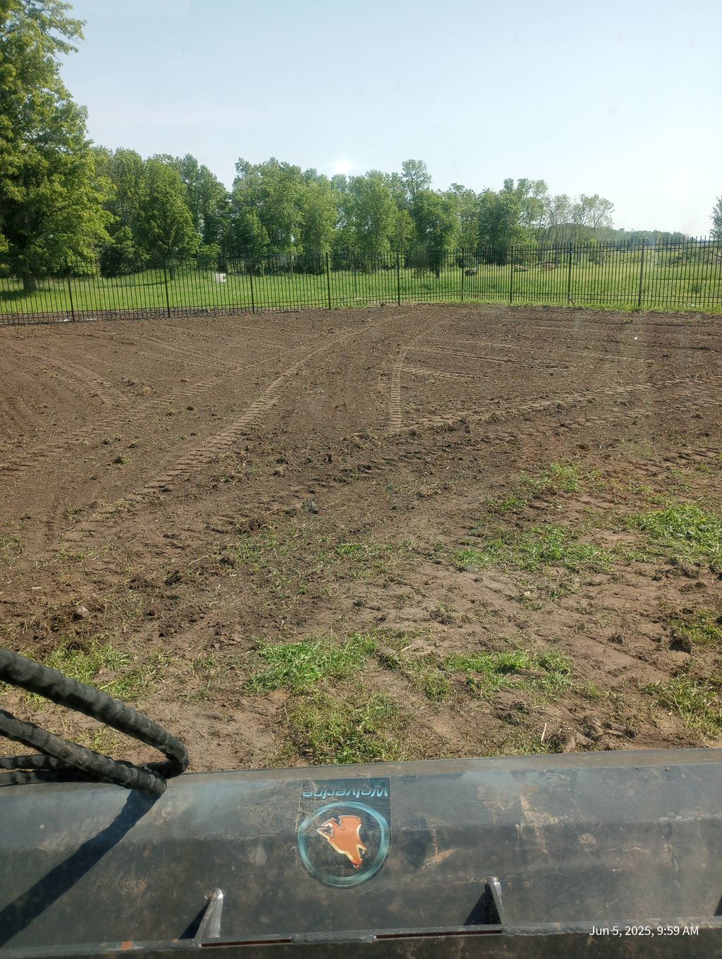 Final grade in garden before completing the fence!