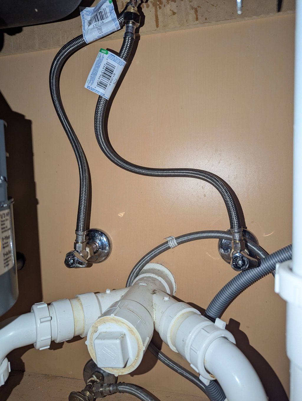 replacement of angle stops with quarter turn valve