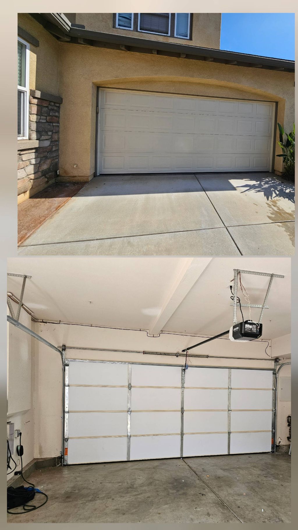 Inside out look on vinyl installation door 
