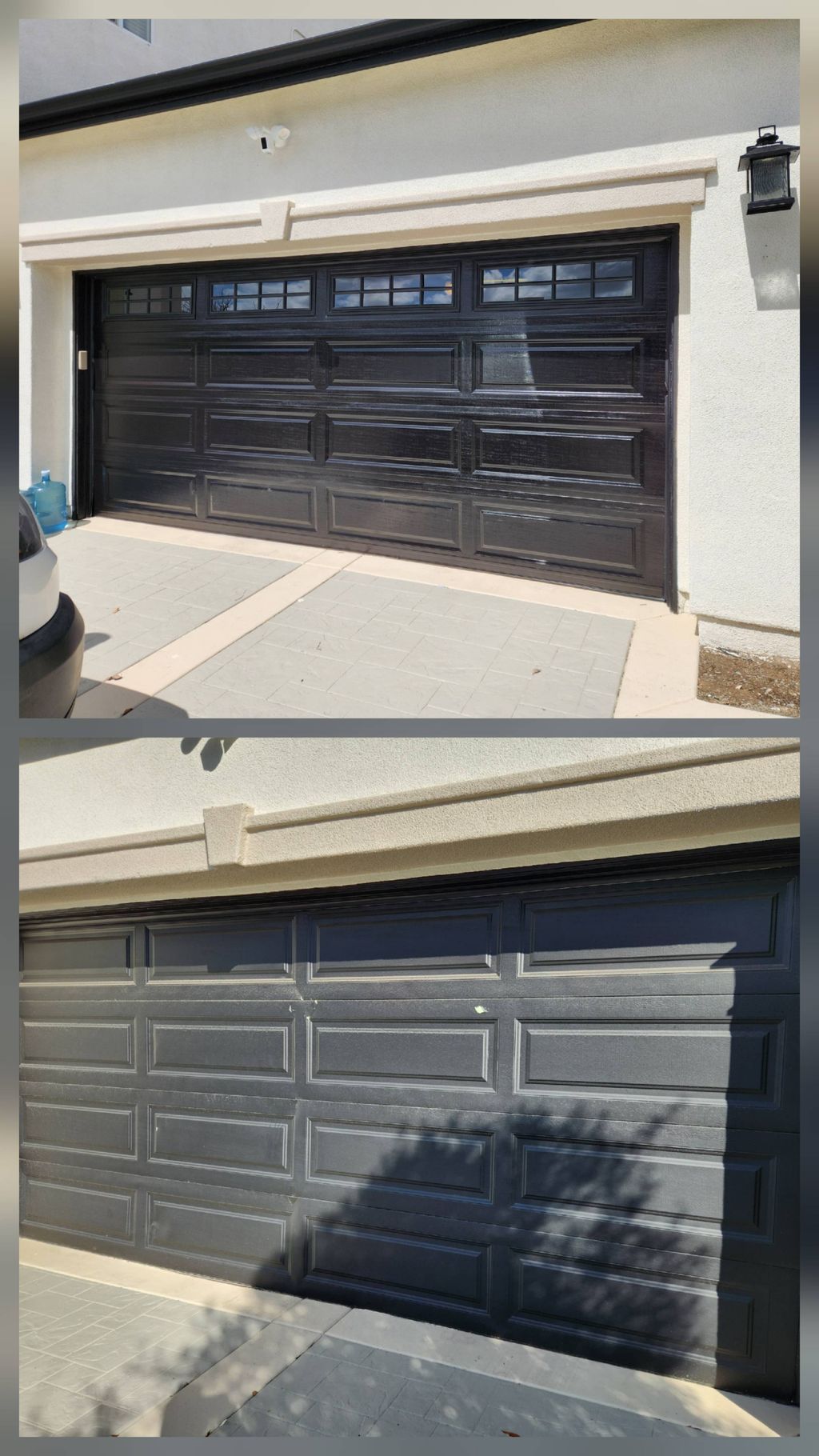Replace long panel door before and after 