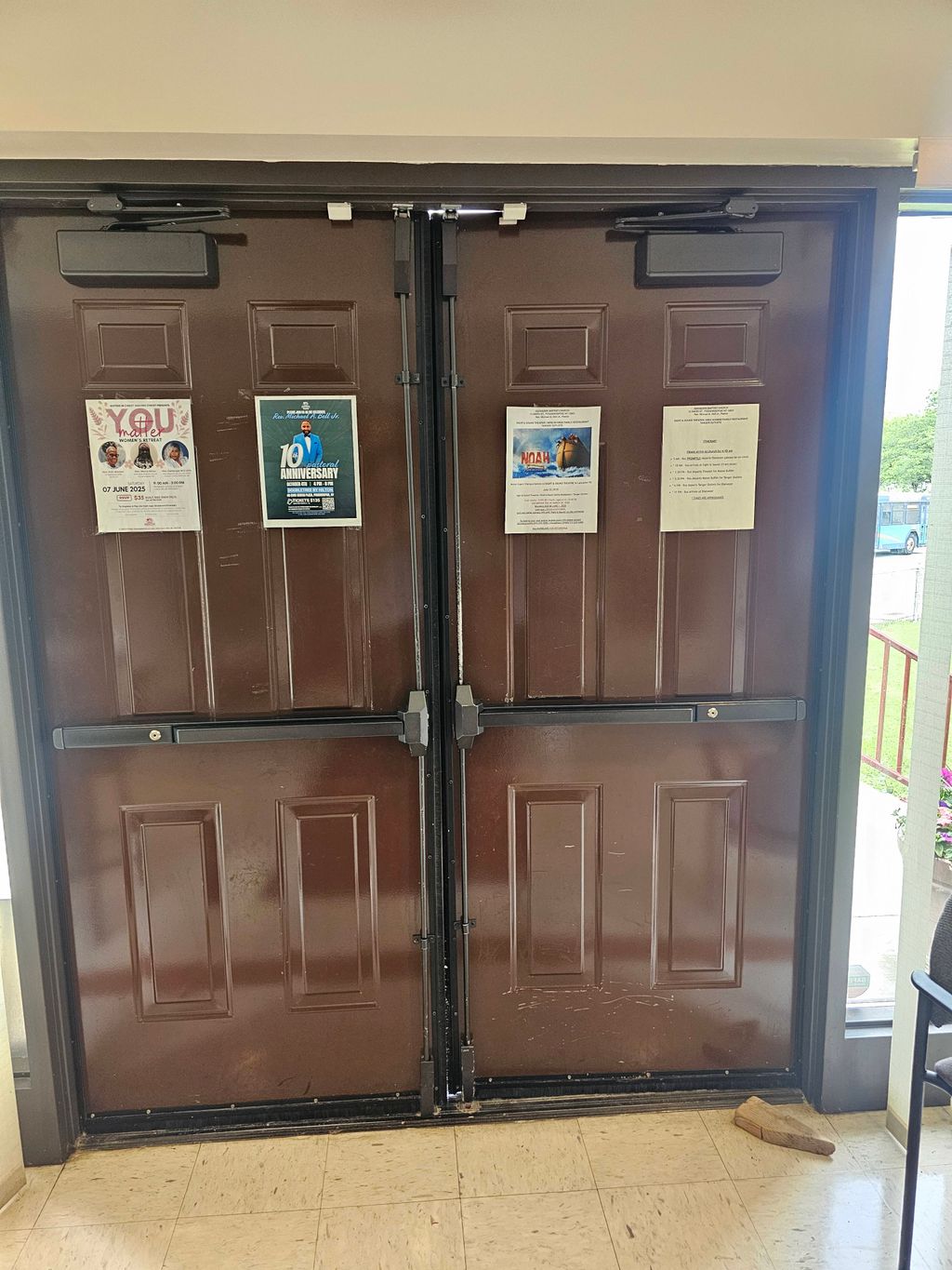 facility maintenance including latch doors