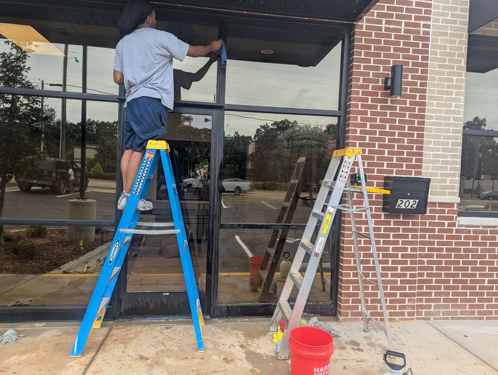Post construction window cleaning