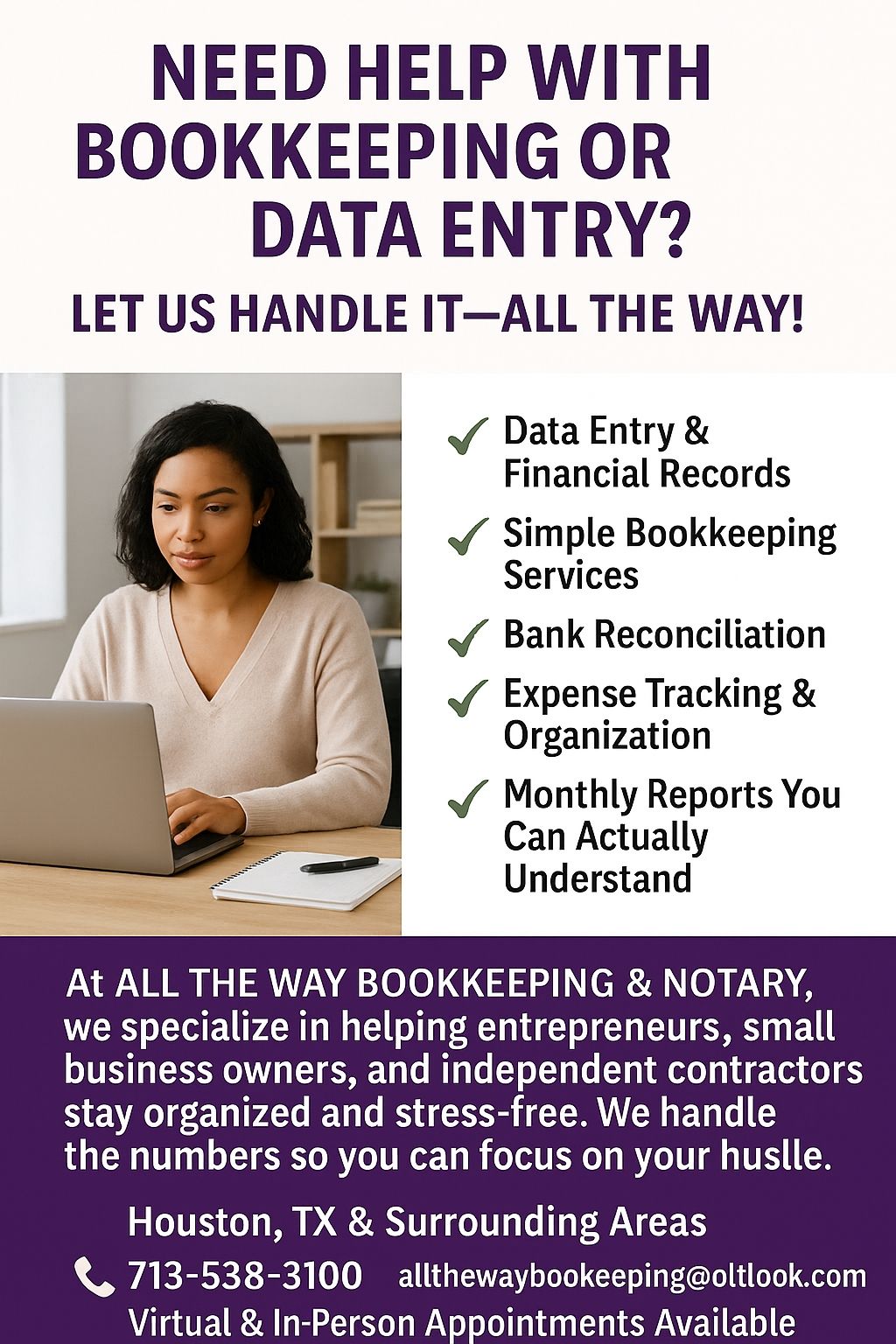 All The Way Bookkeeping Notary & More Llc | Houston, TX