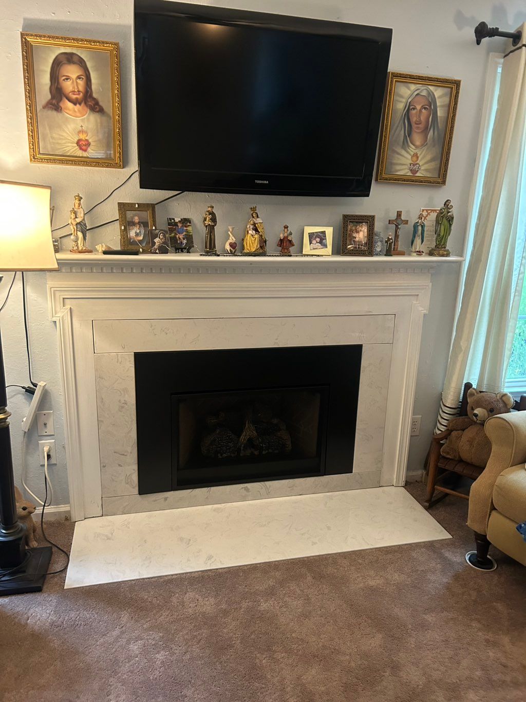 Gutted a prefab wood fireplace and installed a ven