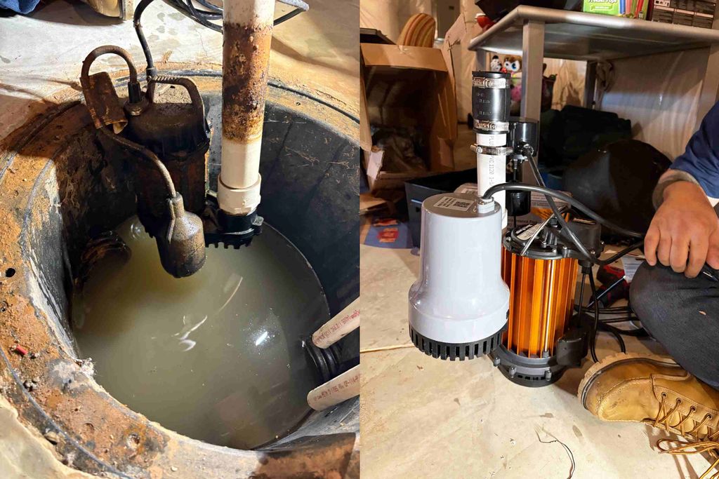 Replacing an old sump pump