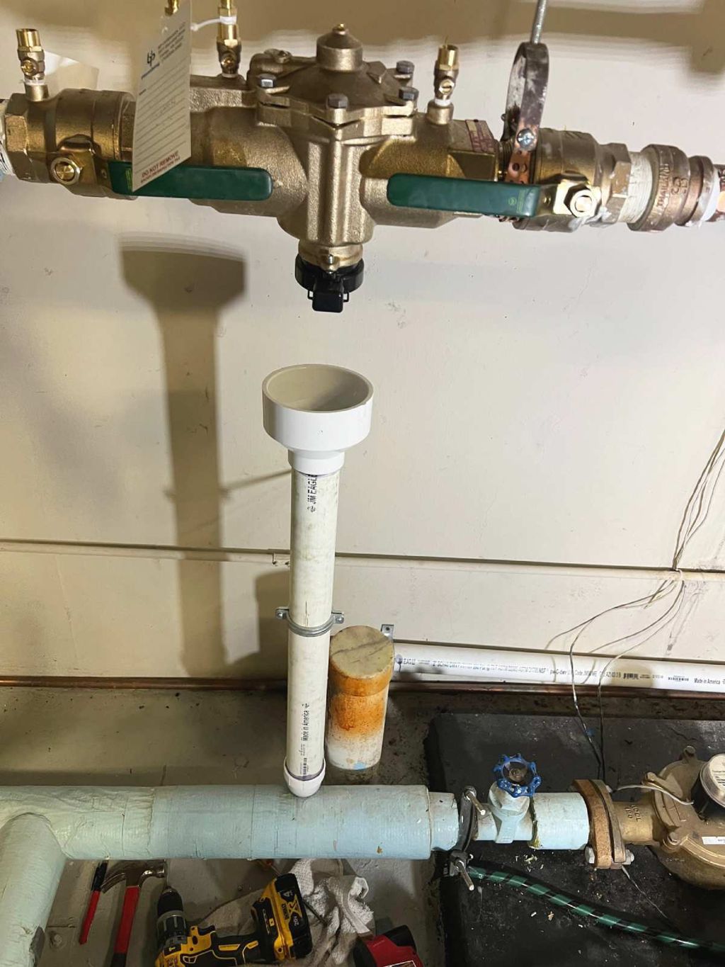 New backflow assembly install + certification